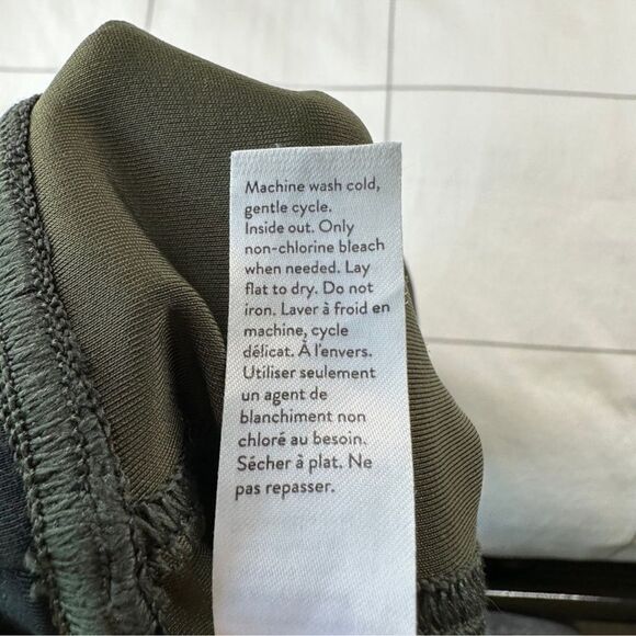 Spanx Leggings Olive Green Faux Leather Stretch S - Picture 4 of 5